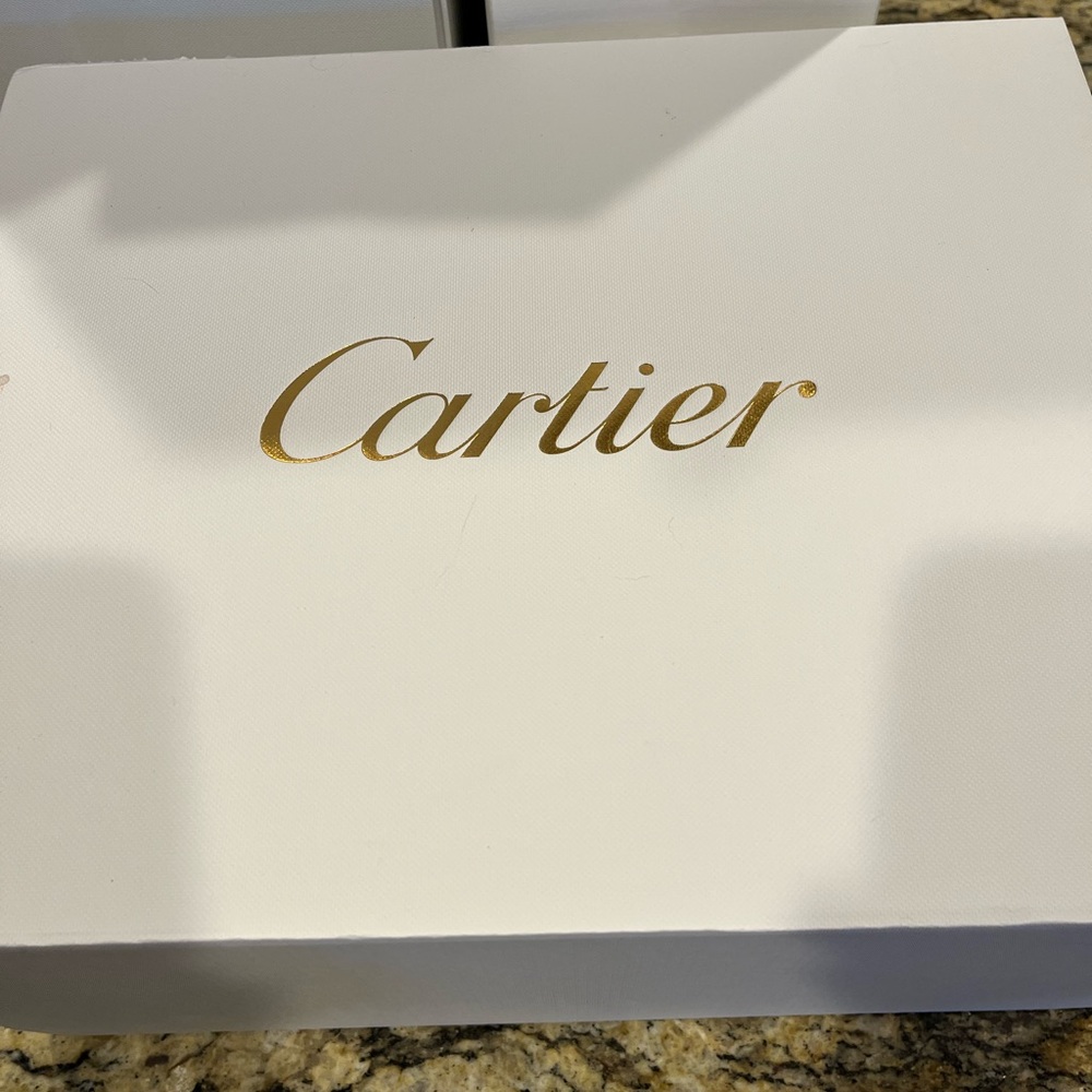 Cartier White Box with Gold Logo